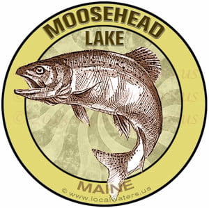 Moosehead Lake Trout Fishing Sticker Maine decal