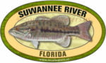 Suwannee River Florida Sticker Bass