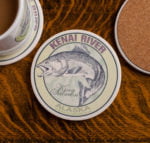 Kenai River King Salmon sandstone coaster