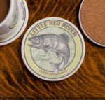 Little Red River Trout Fishing sandstone coaster