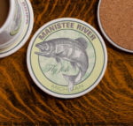 Manisteee River Fly Fishing sandstone coaster