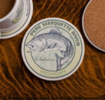 Pere Marquette River Salmon sandstone coaster