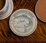 Sacramento River Salmon sandstone coaster