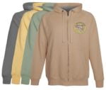 Columbia River Salmon Fishing hoodie fleece Washington Oregon Vintage Khaki Zip Up clothing gifts apparel