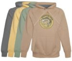 Deschutes River Salmon Fishing Hoodie Fleece Oregon Vintage Khaki pull over Clothes for fishing gifts