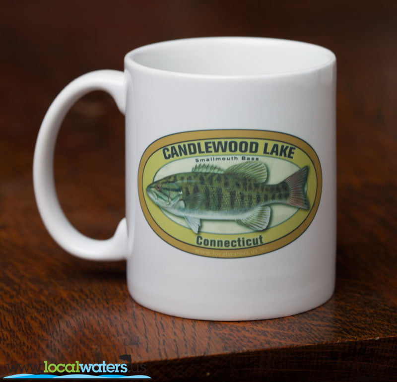 Candlewood Lake Smallmouth Bass Fishing Coffee Mug Connecticut