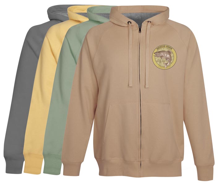 Merced River Fly fishing Hoodie Fleece California
