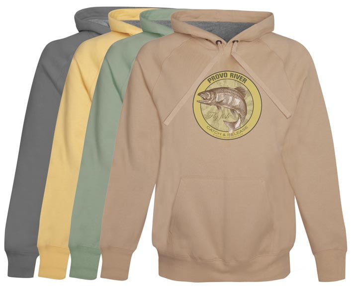 Provo River fly fishing hoodie fleece catch and release