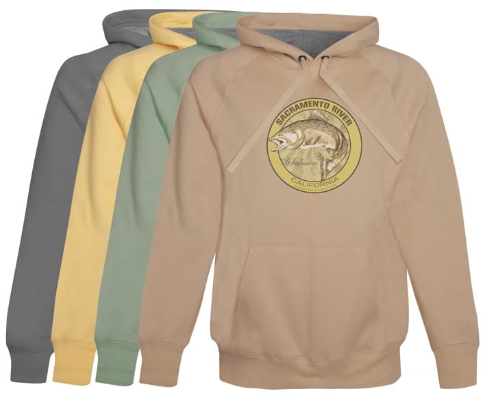 Sacramento River King Salmon Fishing Hoodie Fleece California