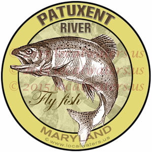 Patuxent River Fly Fishing Sticker Maryland Trout Washington DC Baltimore Decal