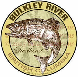 Bulkley River Sticker Steelhead Fishing Decal British Columbia Canada