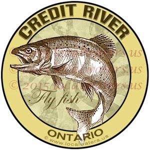 Credit River Sticker Fly Fishing Decal Ontario Canada Trout Steelhead Salmon