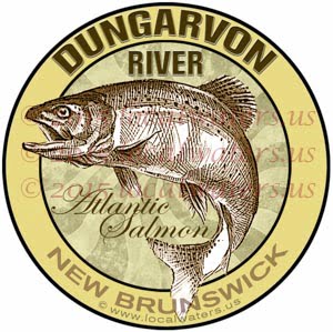 Dungarvon River Sticker Atlantic Salmon Decal New Brunswick Canada