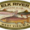 Elk River Sticker Grand Slam Trout Decal Fishing West Virginia