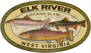 Elk River Sticker Grand Slam Trout Decal Fishing West Virginia