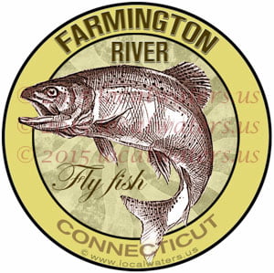 Farmington River Sticker Fly Fishing Decal Connecticut Trout Fish