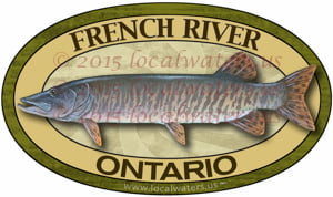 French River Sticker Muskellunge Fishing Decal Muskie Ontario Canada