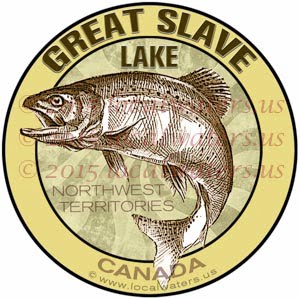 Great Slave Lake Sticker Fishing Decal Northwest Territories Canada Trout Arctic Char Salmon Fish