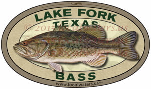 Lake Fork Fishing Sticker Texas Bass Decal