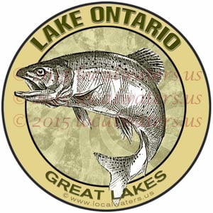 Lake Ontario Sticker Great Lakes Fishing Decal