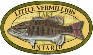 Little Vermillion Lake Sticker Smallmouth Bass Decal Ontario Canada