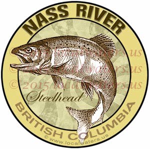 Nass River Sticker Steelhead Decal British Columbia Canada Fly Fishing Trout Salmon