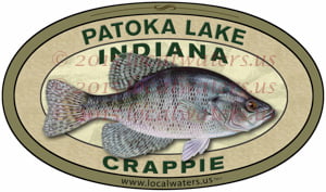 Patoka Lake Crappie Sticker Indiana Fishing Decal