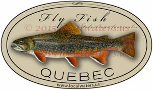 Quebec Fly Fishing Sticker Brook Trout Decal