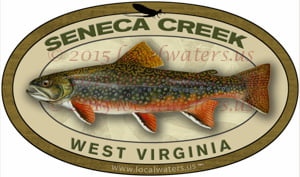 Seneca Creek Sticker Brook Trout Decal Fly Fishing mayfly West Virginia