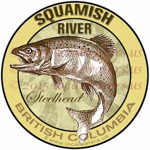 Squamish River Sticker Steelhead Decal British Columbia Canada Fly Fish Trout