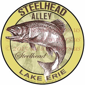 Steelhead Alley Sticker Lake Erie Decal Fish Jumping Logo Emblem New York Ohio Pennsylvania
