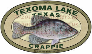 Texoma Lake Crappie Sticker Texas Fishing Decal