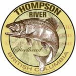Thompson River Sticker Steelhead Decal British Columbia Canada Fly Fishing Trout Salmon Emblem logo