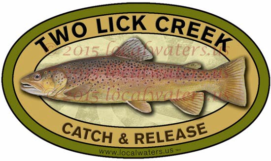 Two Lick Creek Decal Brown Trout Fishing Sticker Pennsylvania