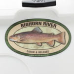 Bighorn River Fly fishing sticker brown trout decal Catch & Release