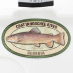 Chattahoochee River fly fishing decal brown trout sticker Georgia