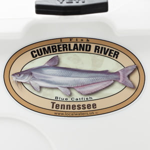 Cumberland River Blue Catfish Fishing sticker Tennessee Decal
