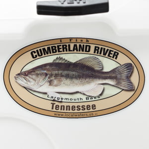 Localwaters Cumberland River Bass sticker Tennessee fishing Decal