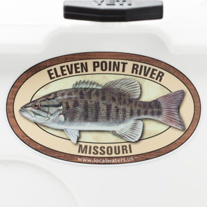 Eleven Point River sticker smallmouth bass decal Missouri