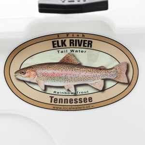 Elk River Rainbow Trout sticker Tennessee fishing Decal logo