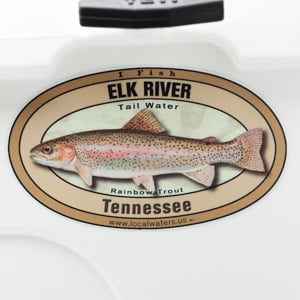 Localwaters Elk River Rainbow Trout sticker Tennessee fishing Decal -  Localwaters