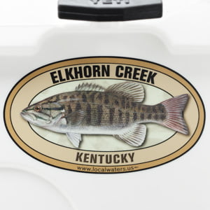 Elkhorn Creek smallmouth bass fishing sticker Kentucky decal