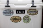 Ontario Fishing Stickers Yeti Cooler Canada Muskie and Brook Trout Fly Fishing Decals