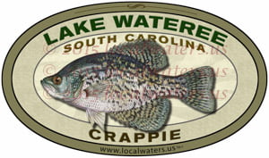 Lake Wateree South Carolina Crappie Fishing Decal Sticker