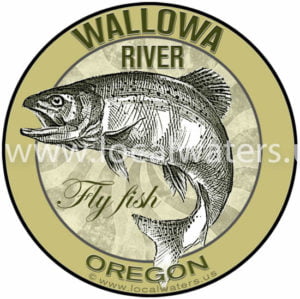 Wallowa River Sticker Fly Fishing Decal Oregon logo