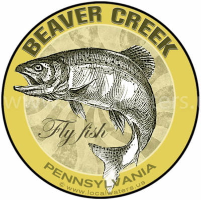 Beaver Creek Fly Fish Sticker Pennsylvania Decal Logo