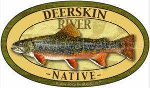 Deerskin River Native Brook Trout Wisconsin fishing sticker logo