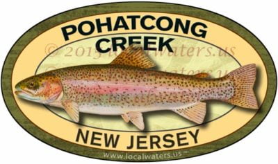 Pohatcong Creek Rainbow Trout Sticker New Jersey decal