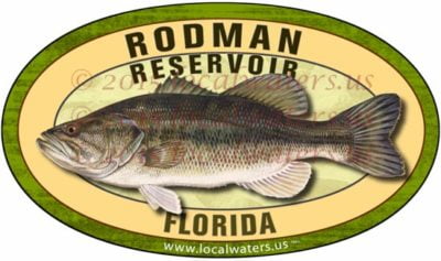 Rodman Reservoir sticker Largemouth Bass decal Florida fishing logo