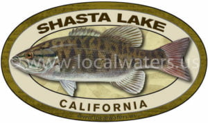 Shasta Lake Sticker Bass Fishing Decal California logo
